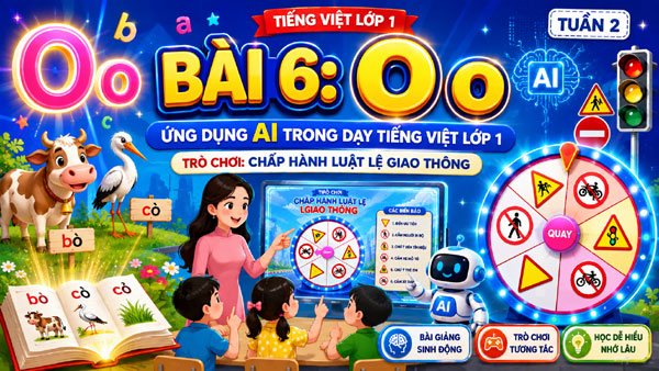 Bài giảng AI Oo - Tiếng Việt 1 tuần 2 - Vòng quay may mắn giúp học sinh tập trung